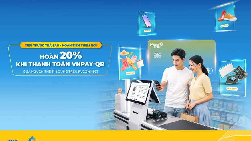 20% cashback offer for VNPAY-QR payments using PVcomBank credit cards