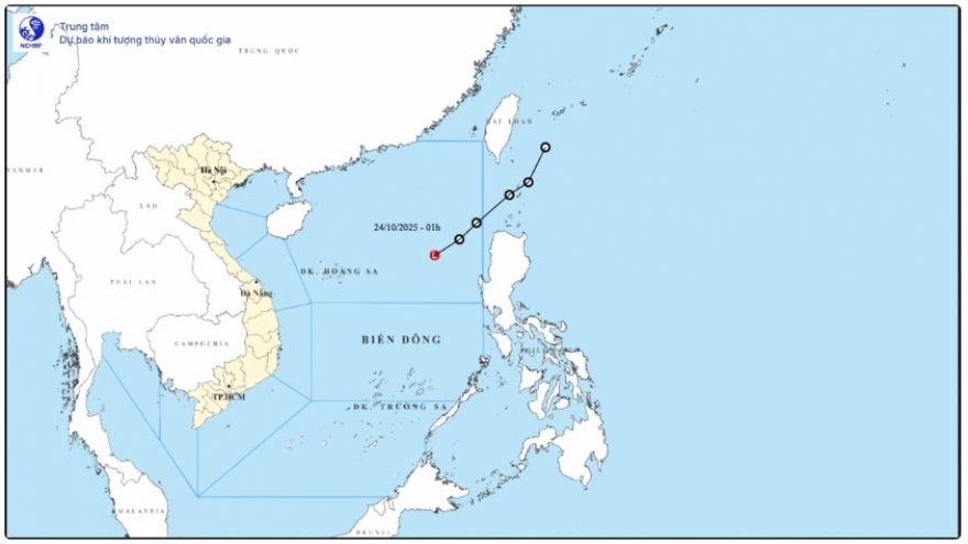 Áp thấp nhiệt đới đã suy yếu thành một vùng áp thấp trên Biển Đông