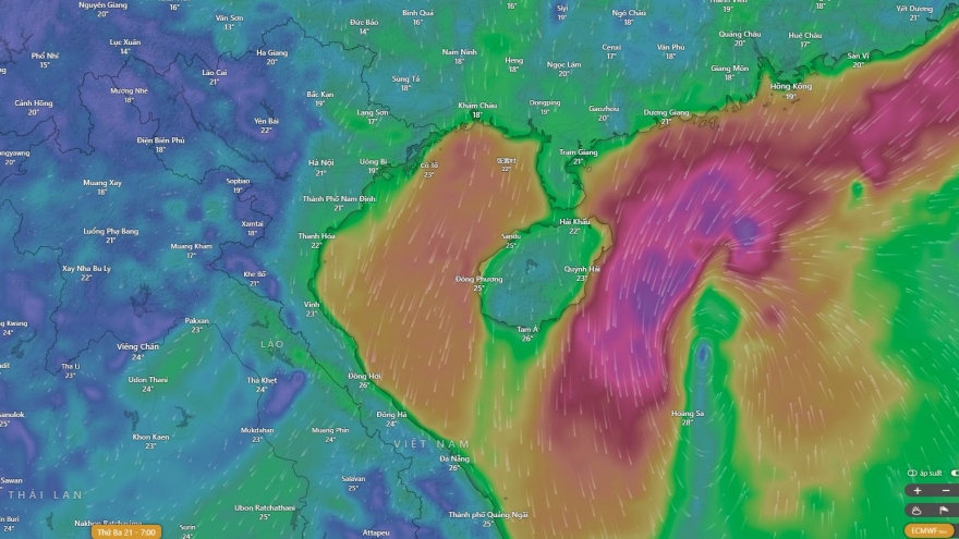 Bão số 12 sắp đổ bộ vào miền Trung, có thể gây mưa lớn trên 900mm