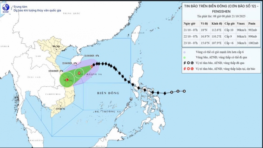 Bão số 12 áp sát miền Trung, từ Đà Nẵng đến Quảng Ngãi mưa lớn