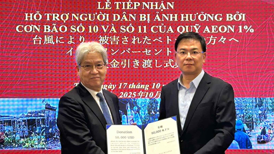 Quỹ Câu lạc bộ Aeon 1% của Nhật Bản hỗ trợ nạn nhân bão lụt Việt Nam