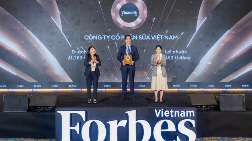 Vinamilk đứng đầu top 25 thương hiệu dẫn đầu 2025 của Forbes Việt Nam
