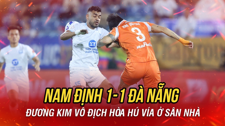 Kết quả vòng 8 V-League 2025/2026: Nam Định nhọc nhằn cầm hòa Đà Nẵng
