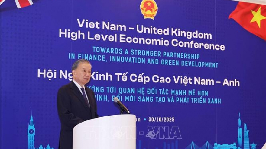 Tổng Bí thư Tô Lâm phát biểu tại Hội nghị Kinh tế cấp cao Việt Nam - Anh