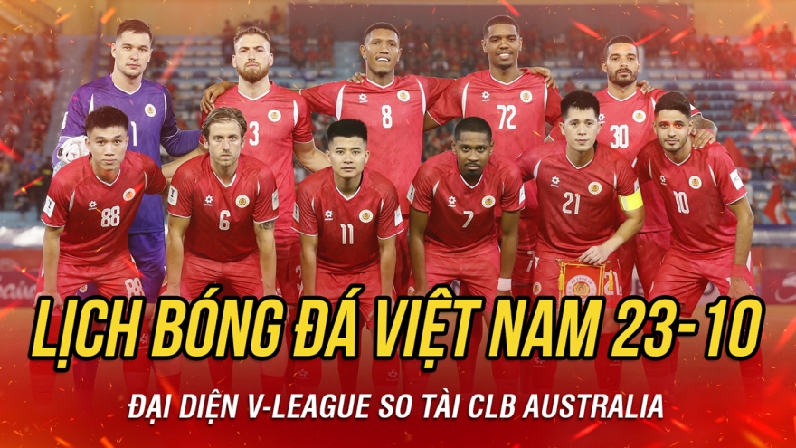 Lịch thi đấu và trực tiếp bóng đá Việt Nam hôm nay 23/10