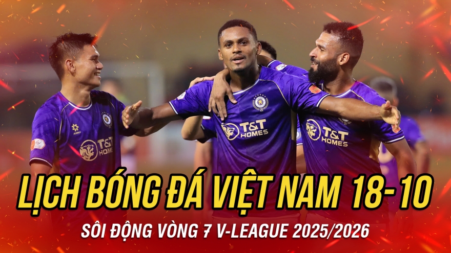 Lịch thi đấu và trực tiếp bóng đá Việt Nam hôm nay 18/10