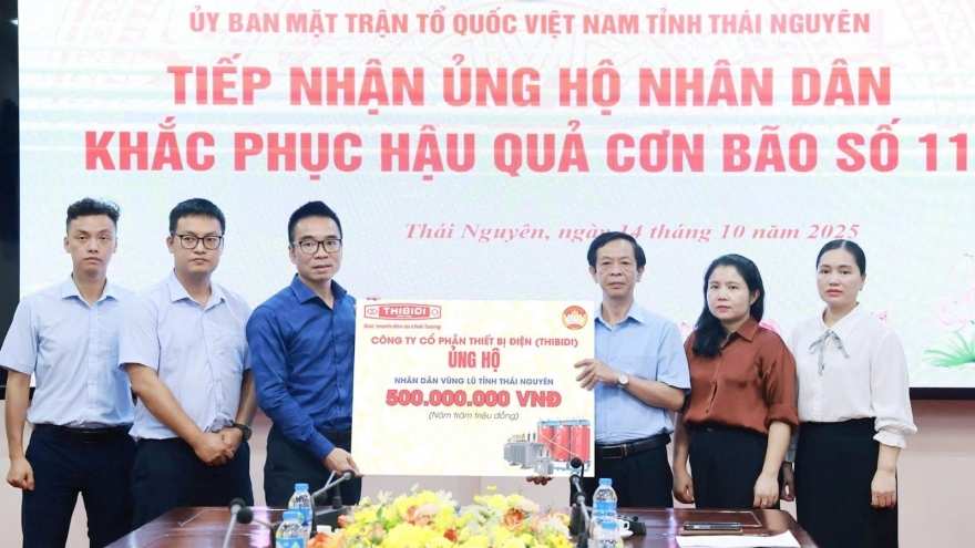 THIBIDI trao 500 triệu đồng hỗ trợ đồng bào Thái Nguyên vượt khó sau bão số 11
