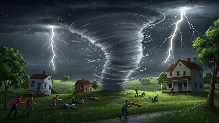 Làm sao để giúp người dân nhận diện sớm và ứng phó với lốc xoáy?