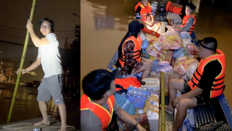 Cứu hộ liều mình cứu bé 2 tháng tuổi trong dòng nước lũ cuồn cuộn ở Thái Nguyên