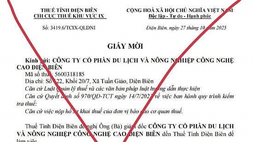Thuế Điện Biên cảnh báo thủ đoạn giả mạo cơ quan thuế để lừa đảo người nộp thuế