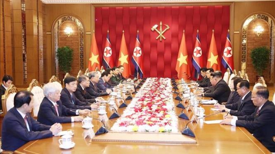 Tổng Bí thư Tô Lâm hội đàm với Tổng Bí thư, Chủ tịch Quốc vụ Triều Tiên Kim Jong Un
