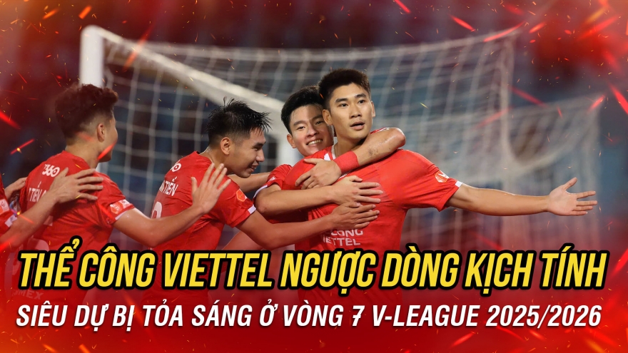 Kết quả bóng đá vòng 7 V-League tối 20/10: Thể Công Viettel ngược dòng kịch tính