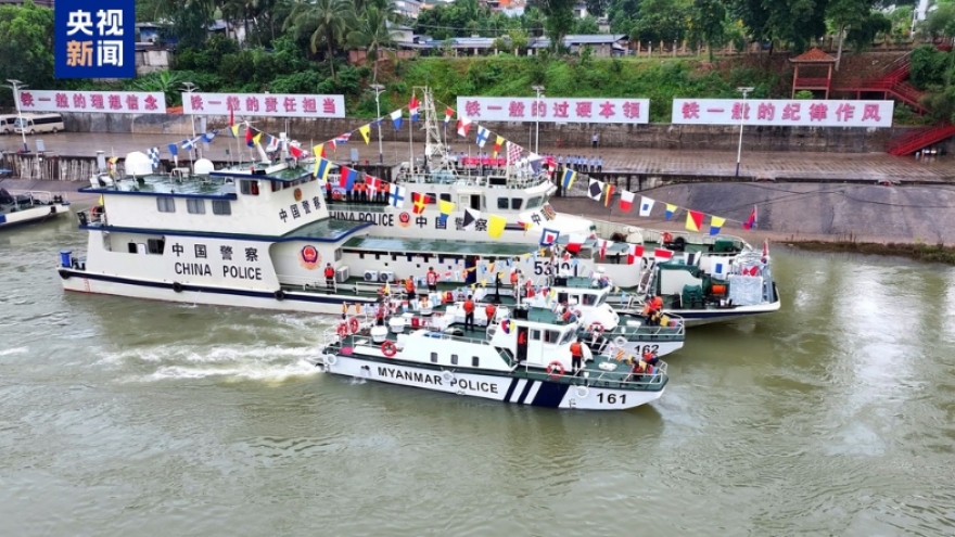 Trung Quốc, Lào, Myanmar và Thái Lan phối hợp tuần tra sông Mekong