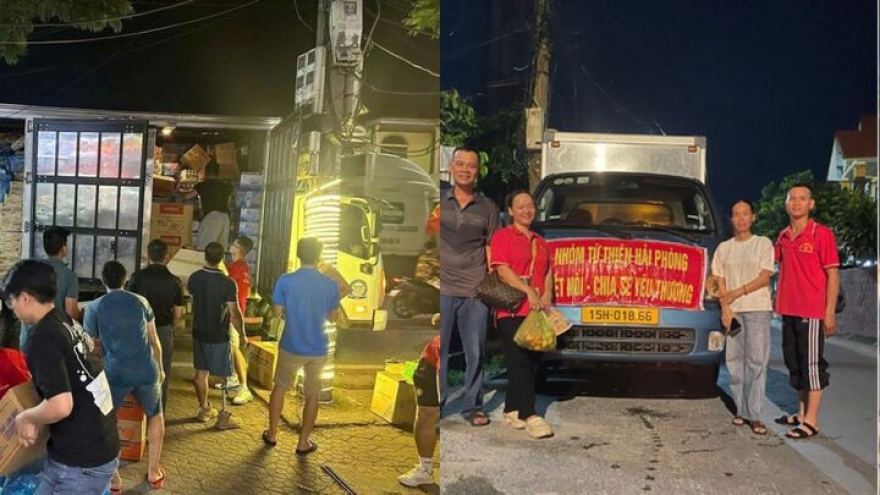 Những chuyến xe cứu trợ, nắm cơm nghĩa tình xuyên đêm đến tâm lụt Thái Nguyên