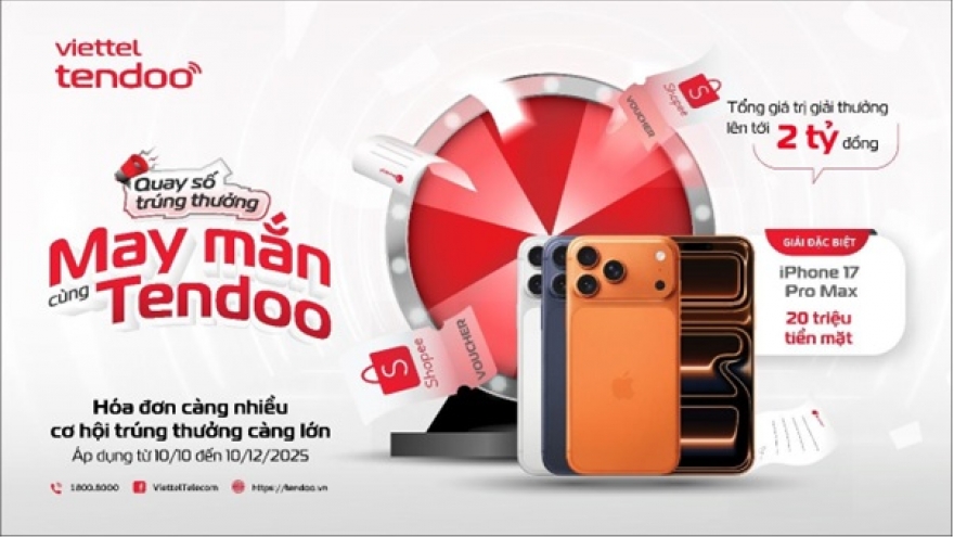 Trúng thưởng lên tới 2 tỷ đồng khi dùng nền tảng quản lý bán hàng Viettel Tendoo
