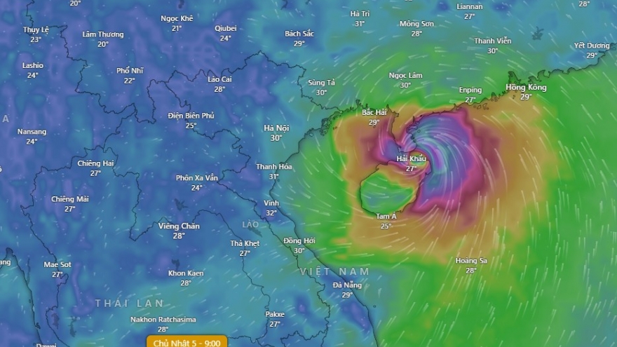 Bão Matmo di chuyển nhanh, có thể gây mưa lớn ở miền Bắc