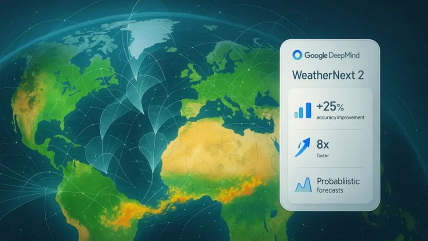 Google ra mắt mô hình AI dự báo thời tiết nhanh và chính xác