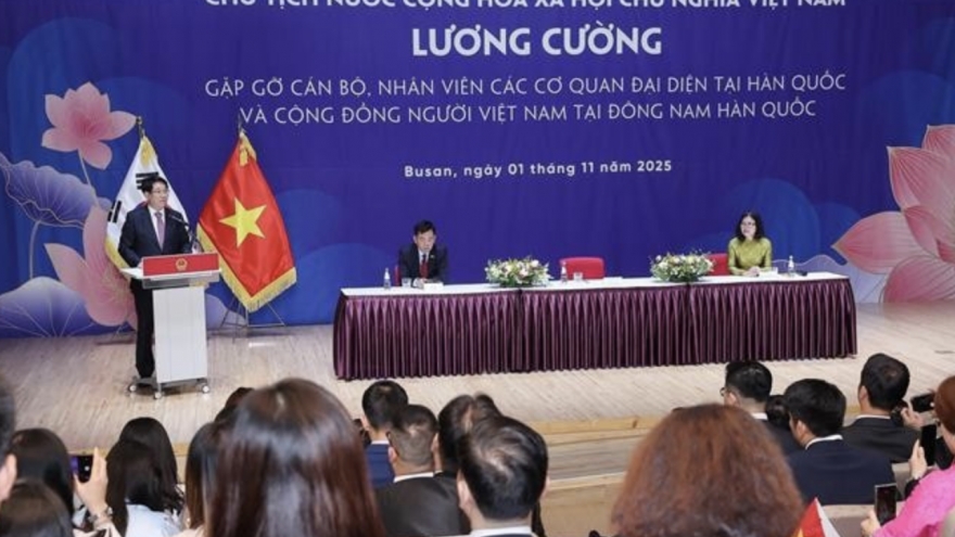 State President meets Vietnamese community in southeastern RoK
