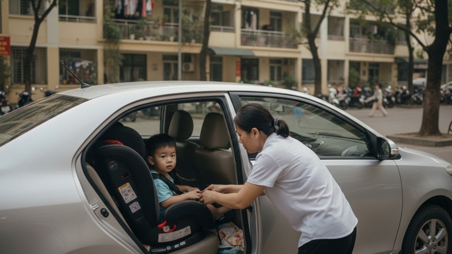 Có thể lựa chọn đai trẻ em, ghế trẻ em hoặc đệm trẻ em