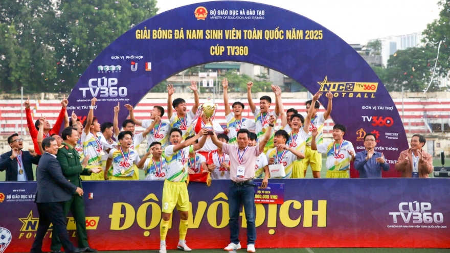 Đại học Huế vô địch Giải bóng đá nam sinh viên toàn quốc 2025 sau 10 năm chờ đợi