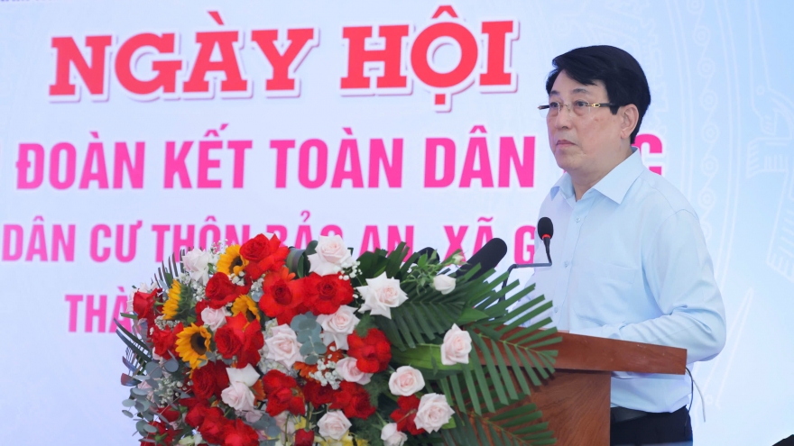 Chủ tịch nước Lương Cường dự Ngày hội Đại đoàn kết toàn dân tộc tại Đà Nẵng