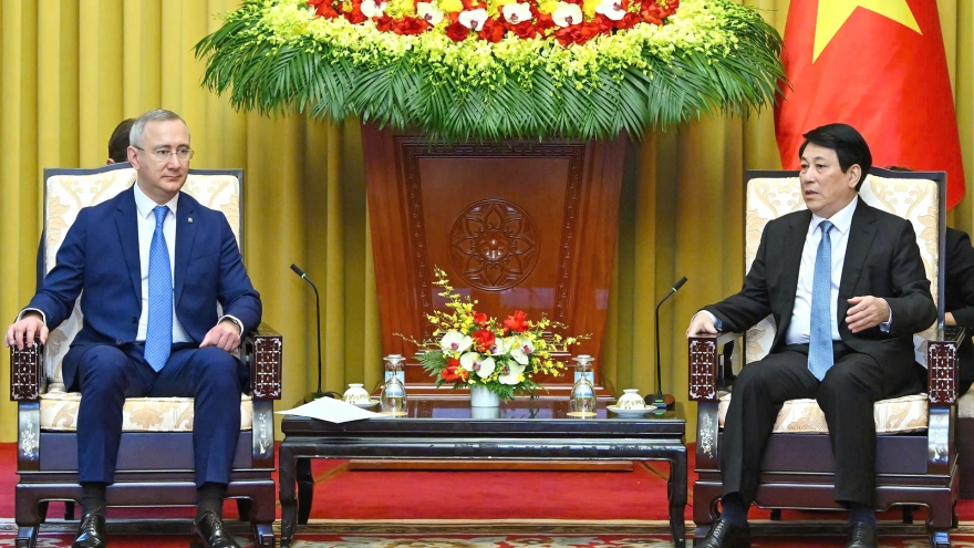 Chủ tịch nước Lương Cường tiếp Thống đốc tỉnh Kaluga, Nga