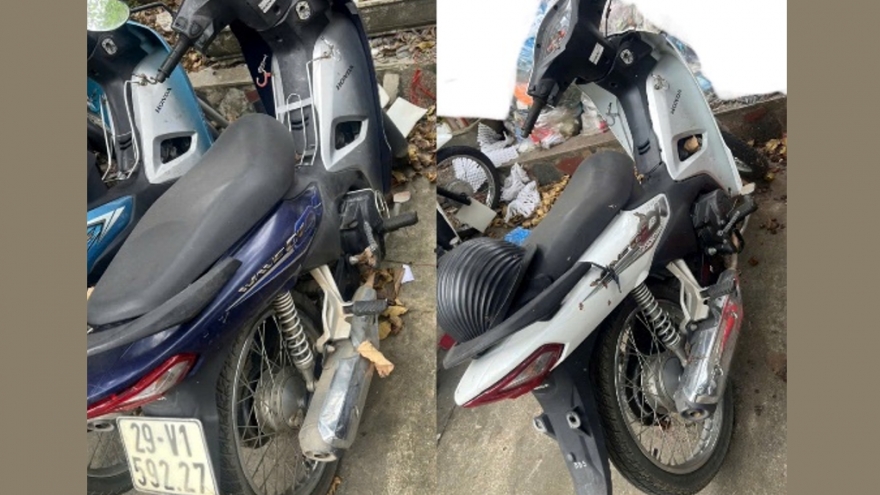 Công an Hà Nội tìm chủ 2 xe máy bí ẩn trong vụ trộm