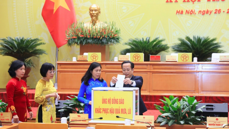 HĐND thành phố Hà Nội quyên góp hơn 150 triệu đồng hỗ trợ đồng bào vùng lũ