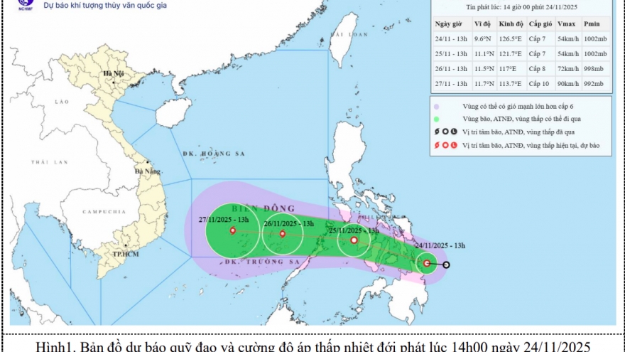 Hình thành áp thấp nhiệt đới gần Biển Đông, khả năng mạnh lên thành bão
