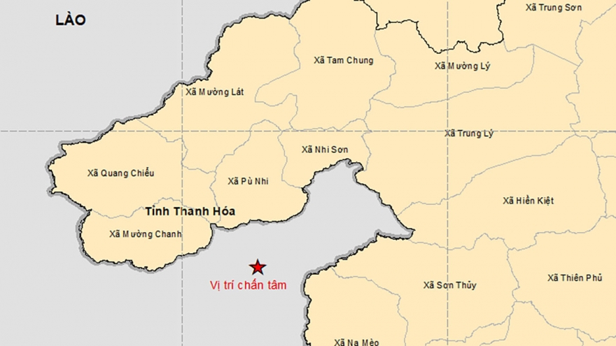 Động đất 4,8 độ gần biên giới Việt - Lào, khu vực Thanh Hóa, Hà Nội rung lắc nhẹ