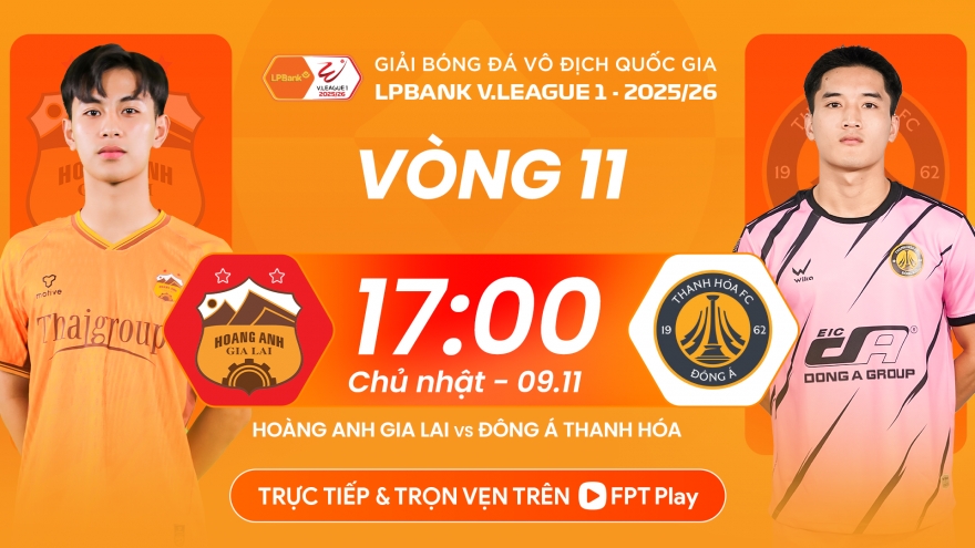 Lùi lịch thi đấu trận HAGL với Thanh Hóa tại vòng 11 V-League 2025/2026