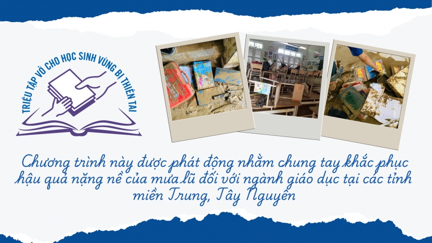 Báo Người Lao Động kêu gọi hỗ trợ tập vở cho học sinh vùng lũ