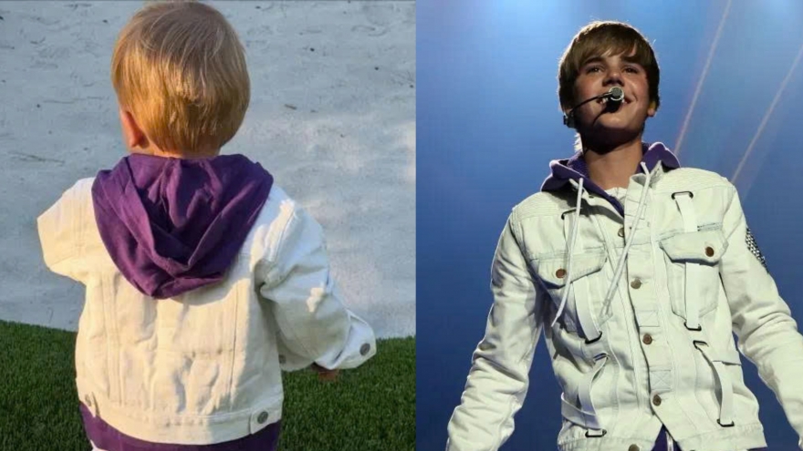 Con trai tái hiện hình ảnh thời thiếu niên của Justin Bieber