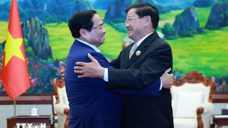 Thủ tướng Phạm Minh Chính hội kiến Tổng Bí thư, Chủ tịch nước Lào