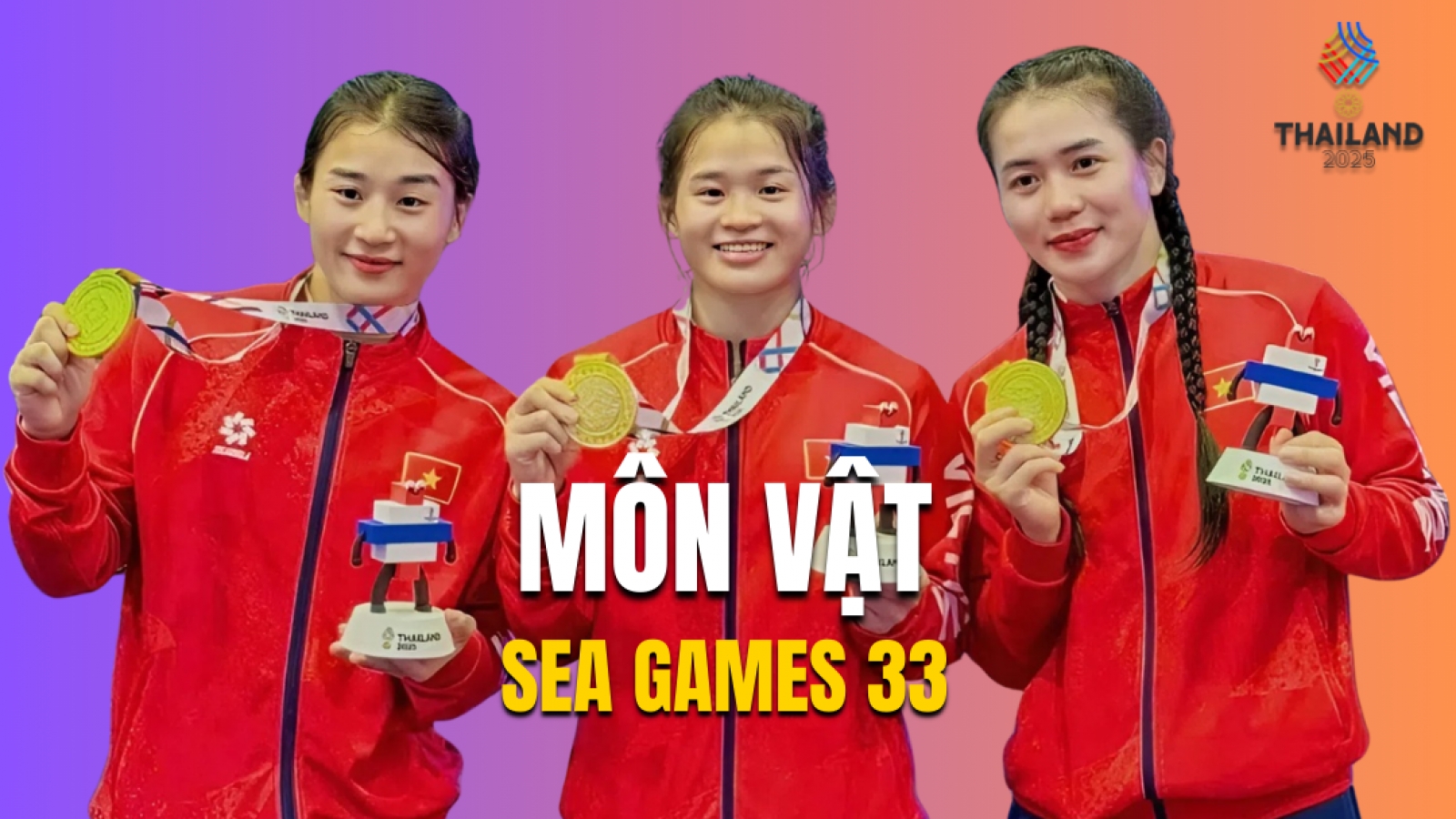 Bảng tổng sắp huy chương SEA Games 33 môn vật: Việt Nam xếp số 1