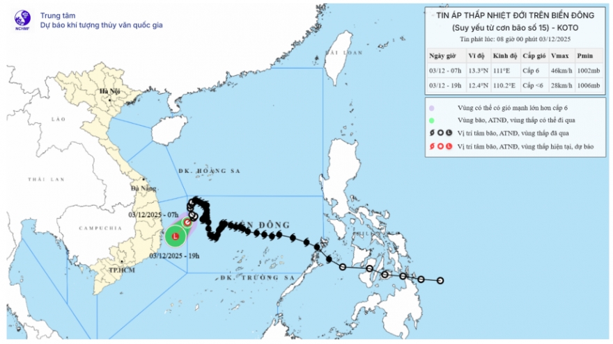 Áp thấp nhiệt đới Biển Đông, tàu thuyền Đắk Lắk - Khánh Hoà đề phòng dông gió