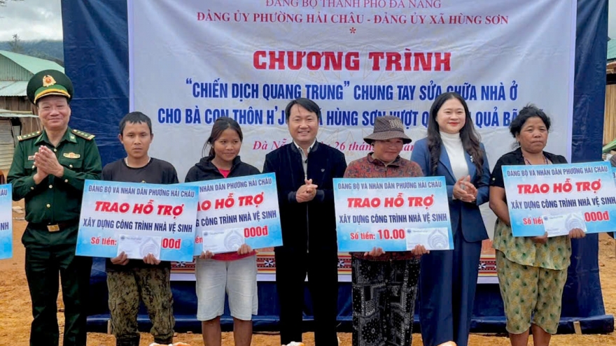 Chiến dịch Quang Trung tại Đà Nẵng: Phường Hải Châu hỗ trợ 1 xã xây 70 nhà vệ sinh