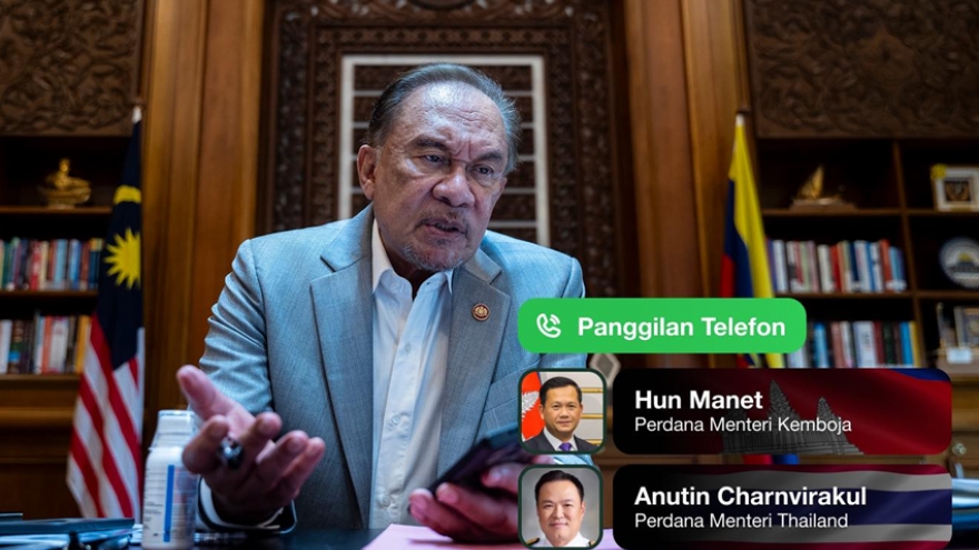 Thủ tướng Malaysia điện đàm với lãnh đạo Thái Lan và Campuchia về vấn đề biên giới