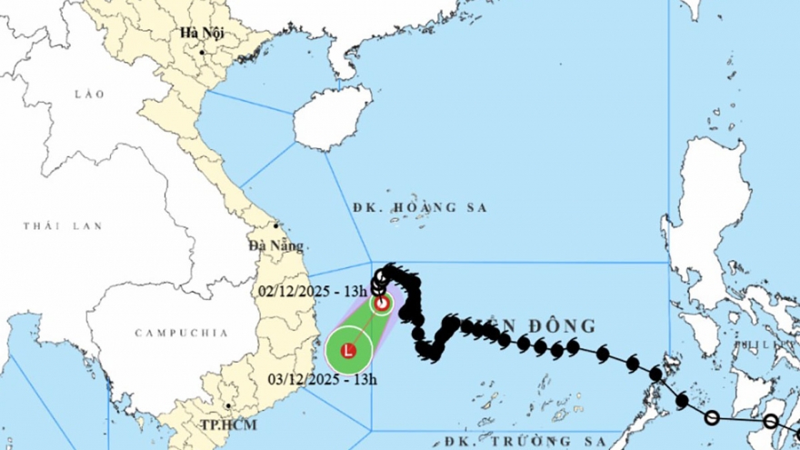 Áp thấp nhiệt đới tiến gần vùng biển khu vực Đắk Lắk – Khánh Hòa