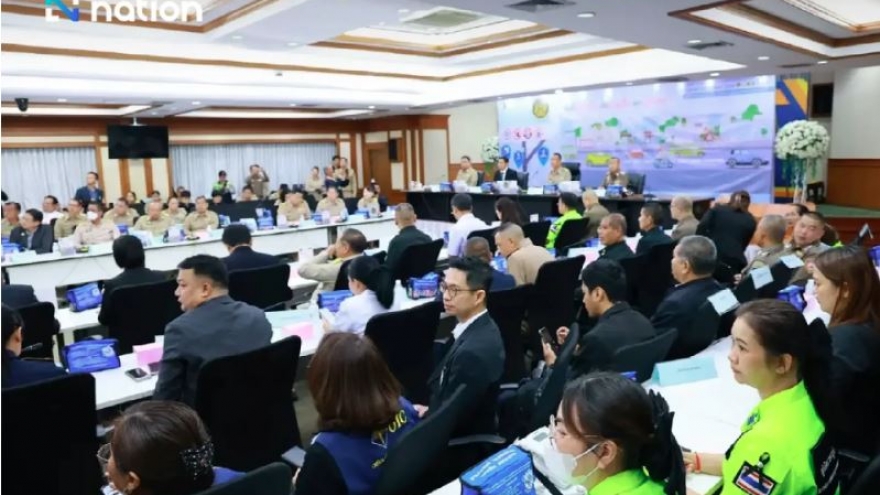 Thái Lan kích hoạt trung tâm chỉ huy ứng phó 7 ngày nguy hiểm dịp nghỉ lễ năm mới