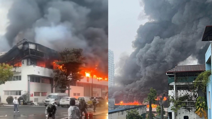 Cháy lớn tại Nhà máy Bia Hà Nội Habeco, Hà Nội