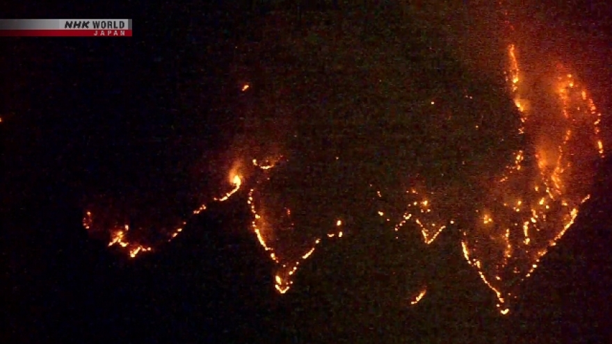 Cháy rừng tại Nhật Bản tiếp tục lan rộng bất chấp những nỗ lực dập lửa