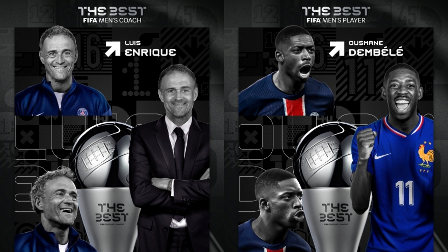 Dembele vượt qua Yamal và Mbappe để giành The Best 2025