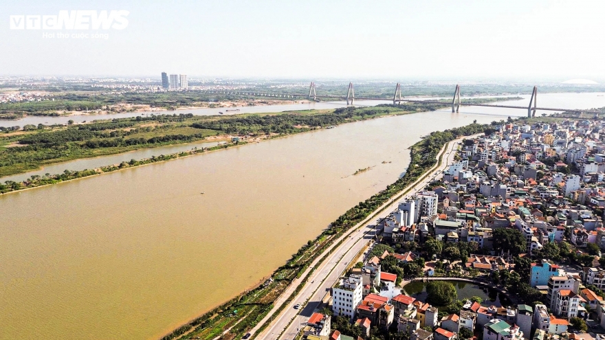 Toàn cảnh khu vực sắp xây hầm đường bộ 2 tầng qua sông Hồng gần 22.000 tỷ đồng