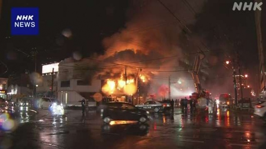Hỏa hoạn nghiêm trọng tại trung tâm thành phố ở Hokkaido, Nhật Bản