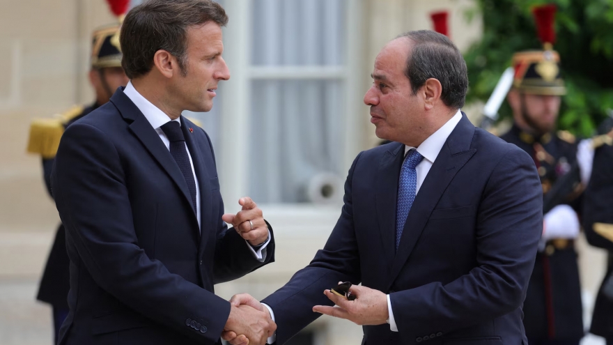 Lãnh đạo Ai Cập và Pháp thảo luận về các cuộc khủng hoảng khu vực Trung Đông