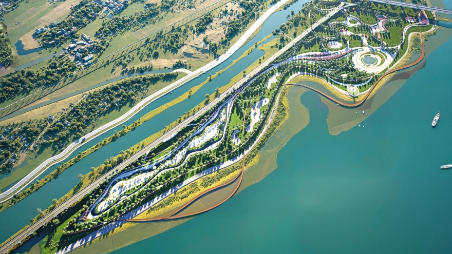 Hai phương án trục đại lộ ven sông Hồng: GPMB là yếu tố then chốt