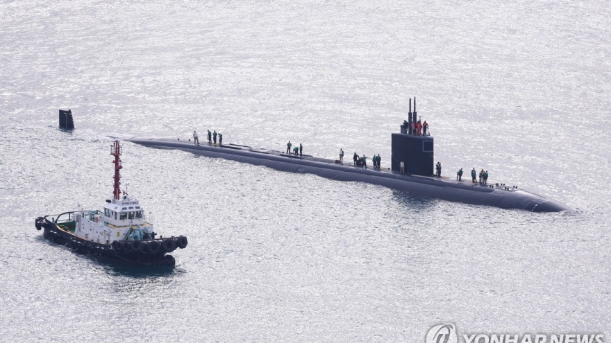 Tàu ngầm hạt nhân Mỹ đến Hàn Quốc