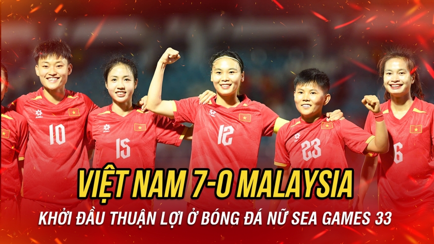 ĐT bóng đá nữ Việt Nam khởi đầu SEA Games 33 bằng chiến thắng "7 sao"