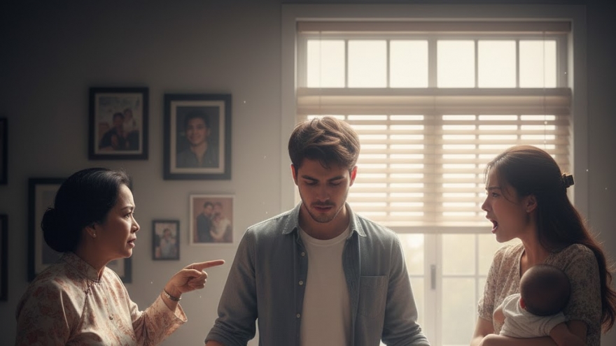 Mẹ và vợ mâu thuẫn, tôi là kẻ đứng giữa "hai làn đạn"